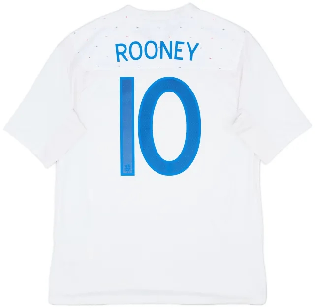 Umbro 2010-11 England Home Shirt Rooney #10 - 8/10 - (L)