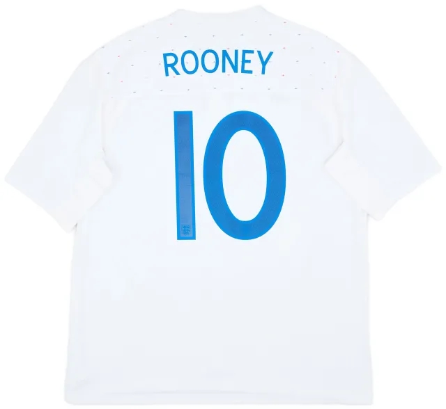 Umbro 2010-11 England Home Shirt Rooney #10 - 8/10 - (XL)