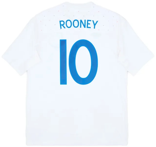 Umbro 2010-11 England Home Shirt Rooney #10 - 8/10 - (L)