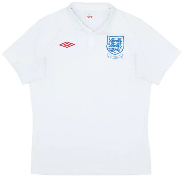 Umbro 2010-11 England Home Shirt - 6/10 - (M)