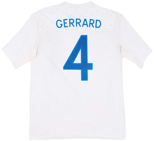 Umbro 2010-11 England Home Shirt Gerrard #4 - 8/10 - (M)