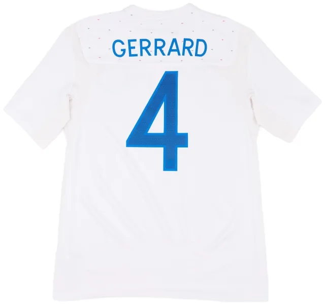 Umbro 2010-11 England Home Shirt Gerrard #4 - 8/10 - (L)
