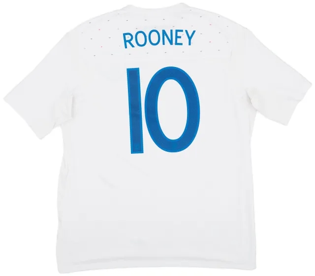Umbro 2010-11 England Home Shirt Rooney #10 - 7/10 - (L)
