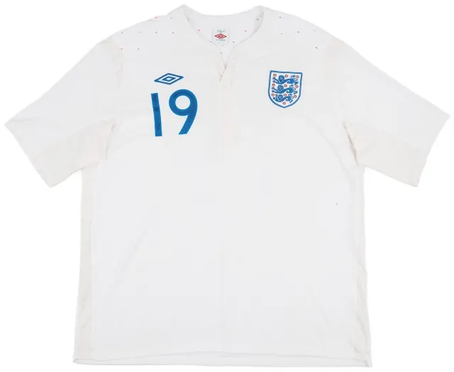Umbro 2010-11 England Home Shirt #19 - 7/10 - (XXL)