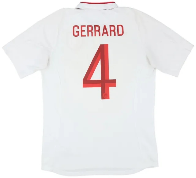 Umbro 2012-13 England Home Shirt Gerrard #4 - 6/10 - (M)