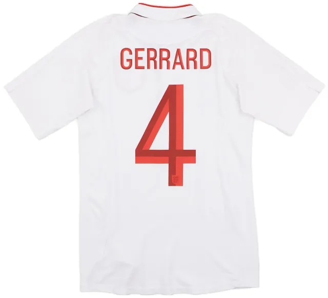 Umbro 2012-13 England Home Shirt Gerrard #4 - 8/10 - (XS)