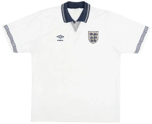 Umbro 1990-92 England Home Shirt - 9/10 - (L)