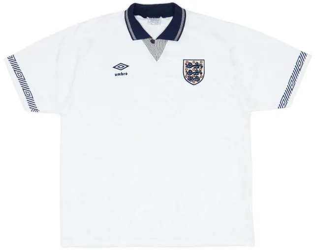 Umbro 1990-92 England Home Shirt - 8/10 - (L)