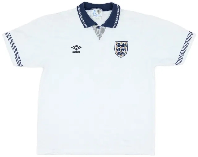 Umbro 1990-92 England Home Shirt - 6/10 - (L)