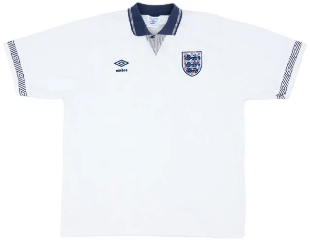 Umbro 1990-92 England Home Shirt - 8/10 - (XL)