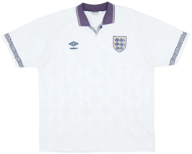 Umbro 1990-92 England Home Shirt - 8/10 - (L)