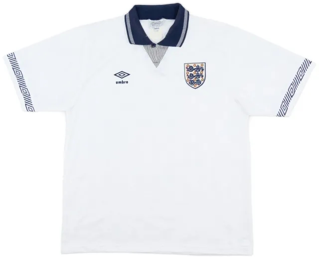 Umbro 1990-92 England Home Shirt - 8/10 - (L)