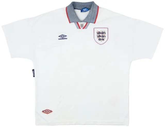 Umbro 1993-95 England Home Shirt - 5/10 - (XL)