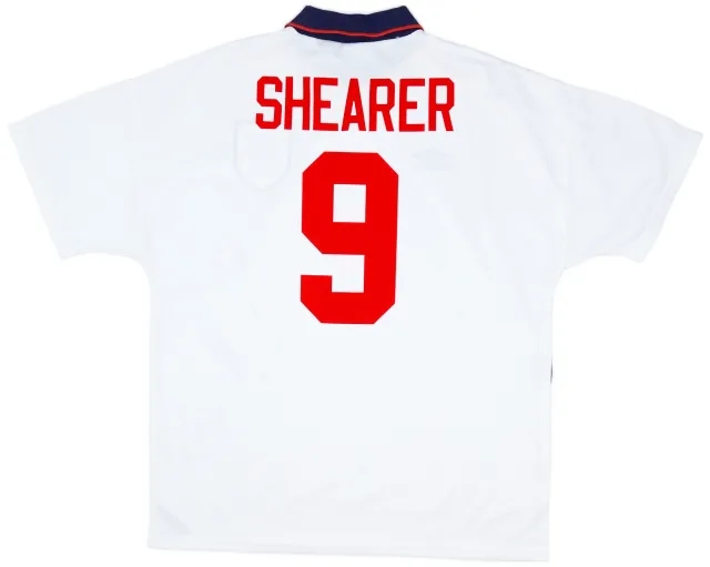 Umbro 1993-95 England Home Shirt Shearer #9 - 9/10 - (XL)