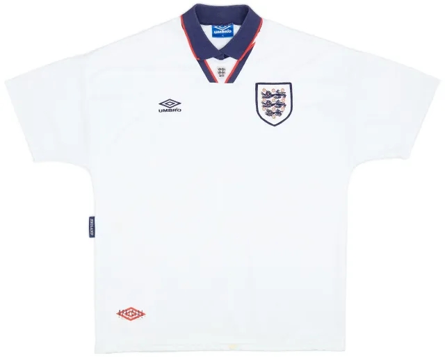 Umbro 1993-95 England Home Shirt - 6/10 - (XL)