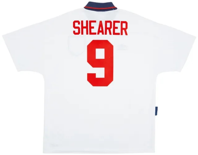 Umbro 1993-95 England Home Shirt Shearer #9 - 8/10 - (XL)
