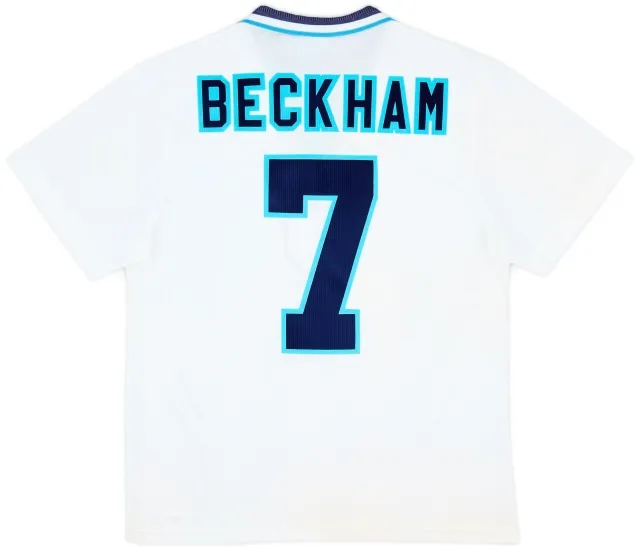 Umbro 1995-97 England Home Shirt Beckham #7 - 8/10 - (M)