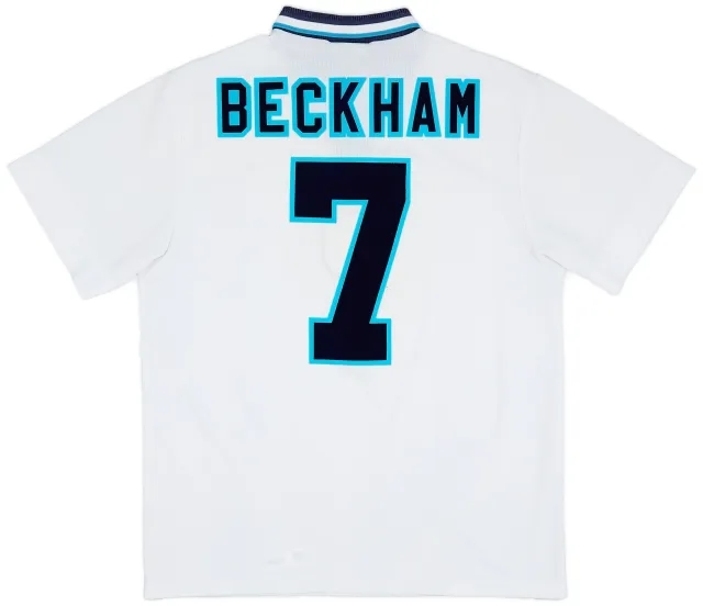 Umbro 1995-97 England Home Shirt Beckham #7 - 8/10 - (L)