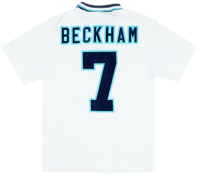 Umbro 1995-97 England Home Shirt Beckham #7 - 8/10 - (M)