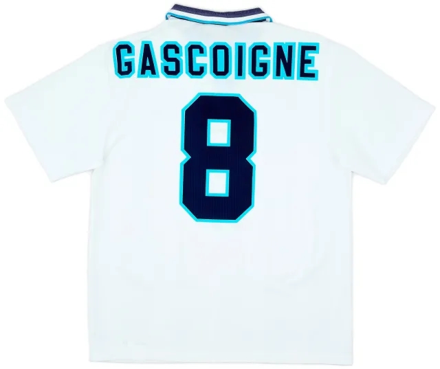 Umbro 1995-97 England Home Shirt Gascoigne #8 - 8/10 - (L)