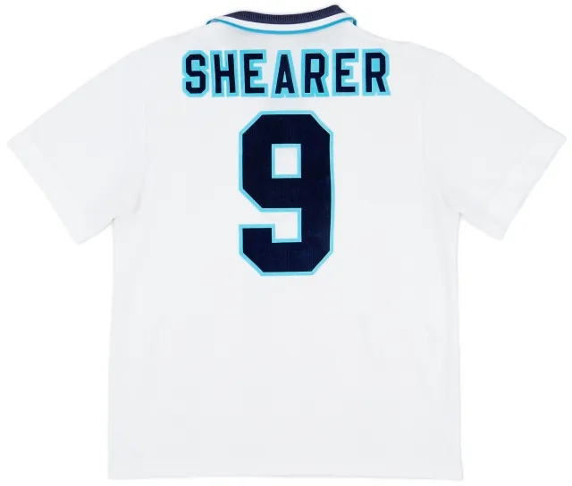 Umbro 1995-97 England Home Shirt Shearer #9 - 7/10 - (L)