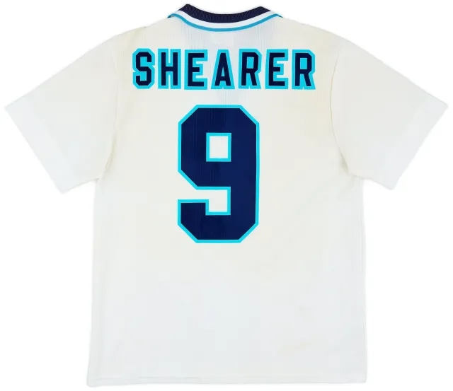 Umbro 1995-97 England Home Shirt Shearer #9 - 6/10 - (M)