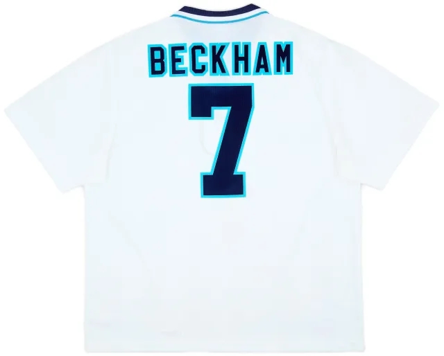 Umbro 1995-97 England Home Shirt Beckham #7 - 8/10 - (XXL)