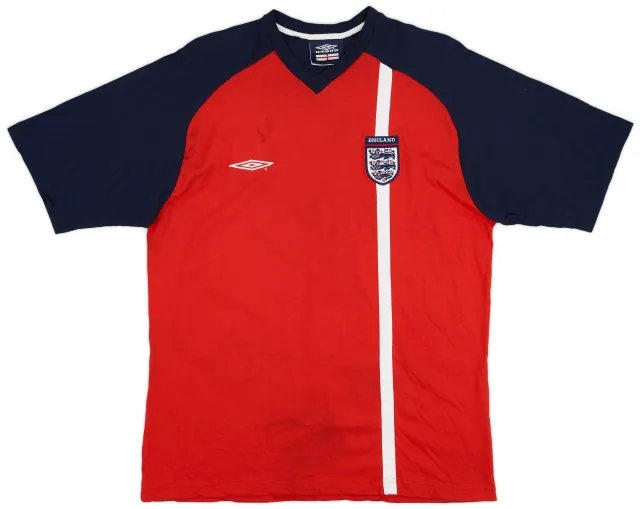 2002-04 England Umbro Cotton Tee - 5/10 - (L)