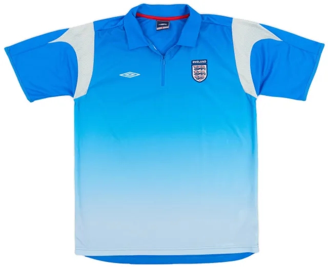 2004-06 England Umbro 1/4 Zip Polo Shirt - 9/10 - (L)