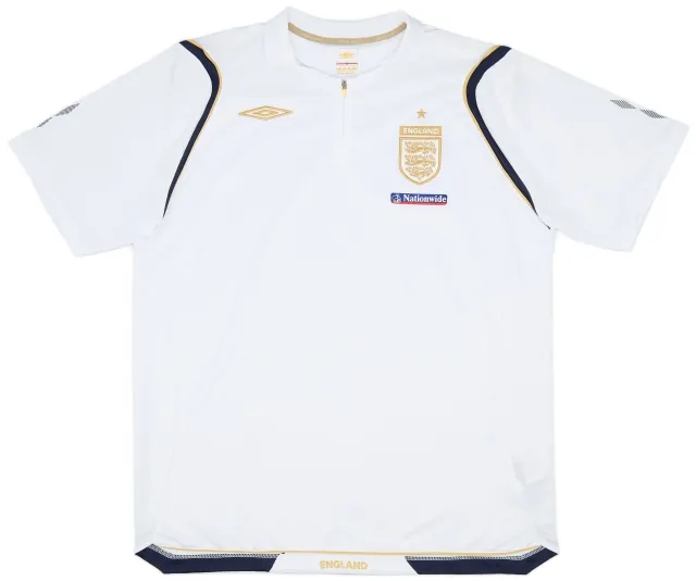 2006-07 England Umbro 1/4 Zip Training Shirt - 9/10 - (XL)