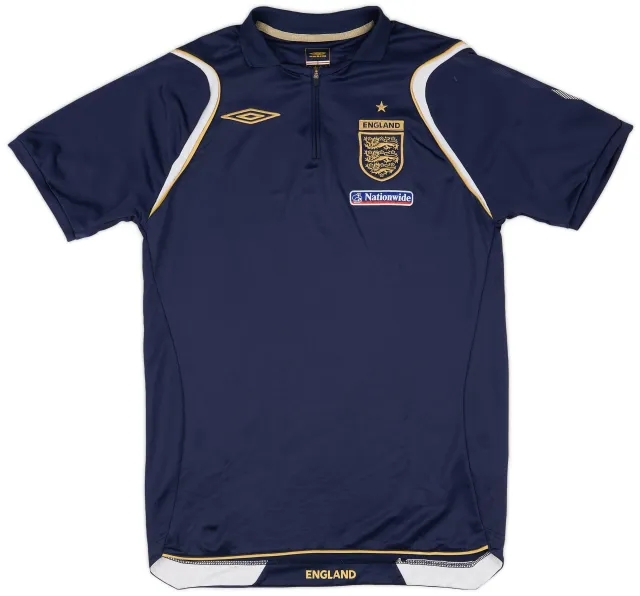 Umbro 2006-07 England 1/4 Zip Training Shirt - 9/10 - (S)