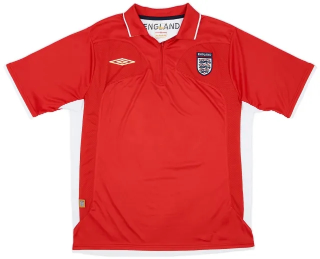 2007-09 England Umbro 1/4 Zip Polo Shirt - 10/10 - (L)