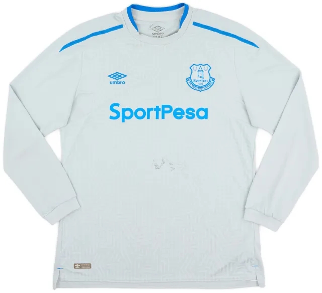 Umbro 2017-18 Everton Away L/S Shirt - 6/10 - (XL)