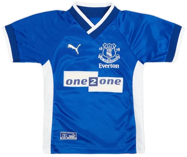 Puma 2000-02 Everton Home Shirt - 7/10 - (XS.Boys)