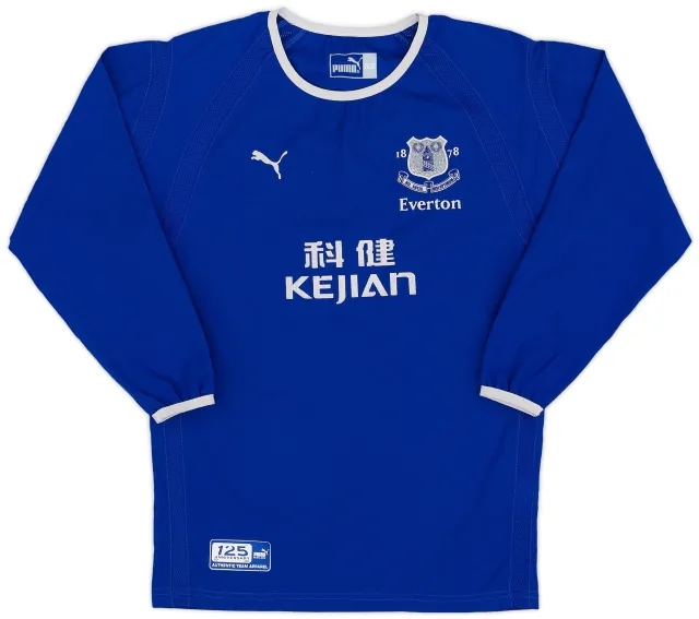 Puma 2003-04 Everton Home L/S Shirt - 9/10 - (XS.Boys)
