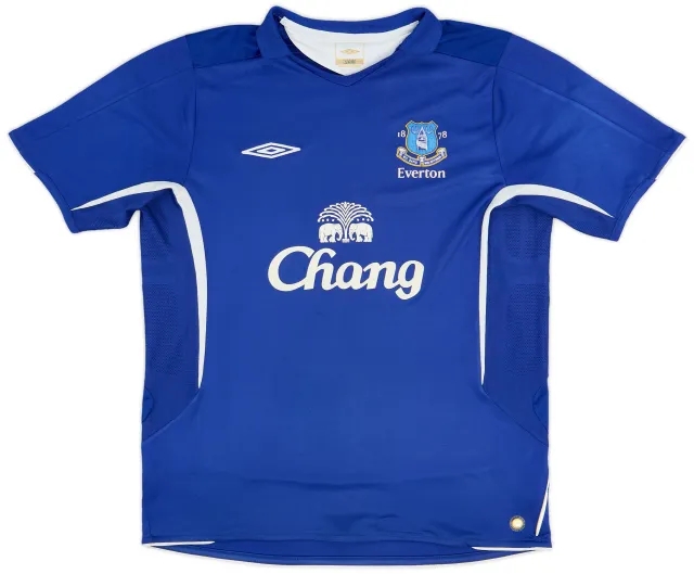 Umbro 2005-06 Everton Home Shirt - 8/10 - (L)