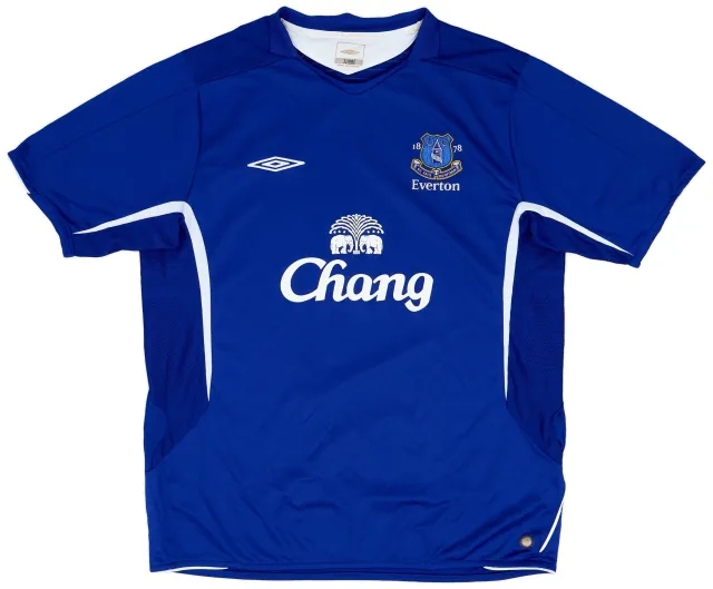 Umbro 2005-06 Everton Home Shirt - 8/10 - (XL)