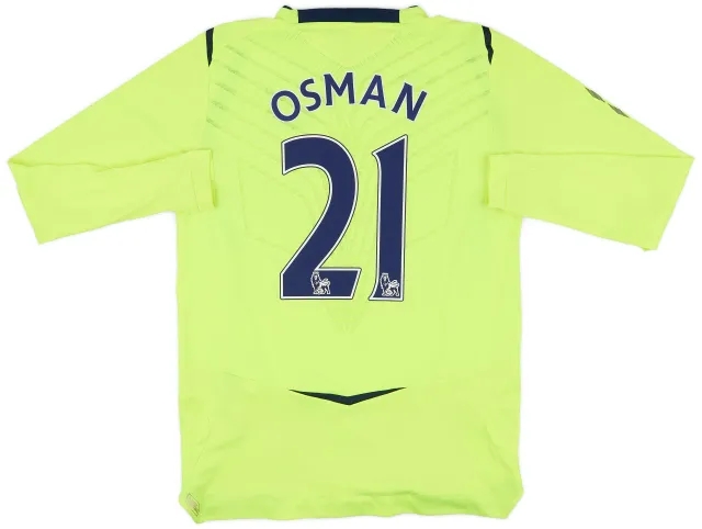 Umbro 2008-09 Everton Third L/S Shirt Osman #21 - 6/10 - (XL.Boys)