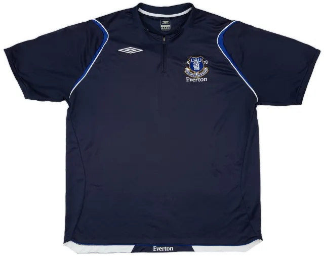 2008-09 Everton Umbro 1/4 Zip Training Shirt - 8/10 - (XXL)