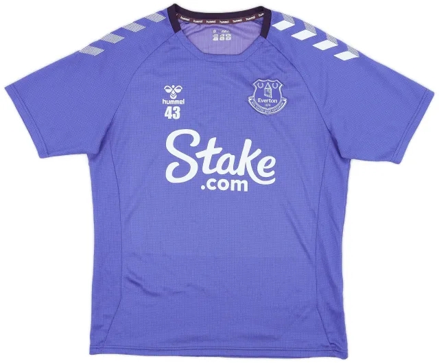 2022-23 Everton Player Issue Hummel Training Shirt #43 - 8/10 - (L)