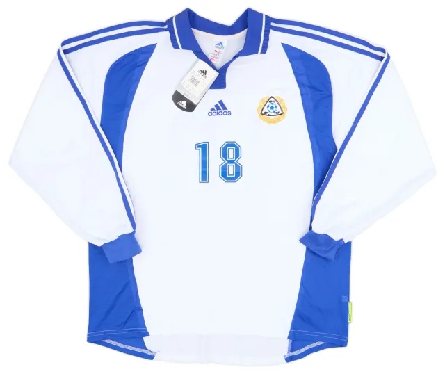 adidas 2000-02 Finland Player Issue Home L/S Shirt #18 (XL)