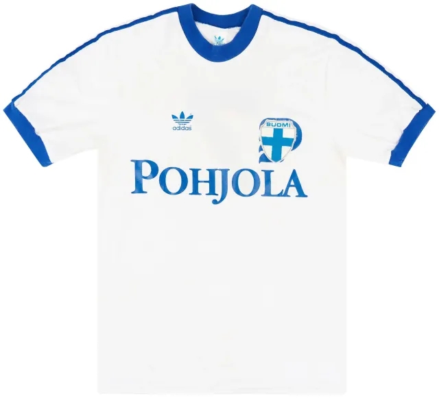 adidas 1982 Finland Match Worn Home Shirt #7 (Haaskivi) v England