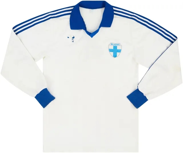 adidas 1985-90 Finland Match Issue Home L/S Shirt #4