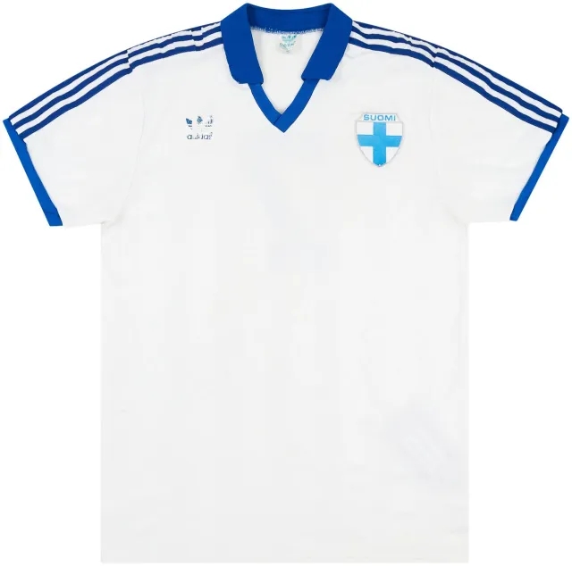 adidas 1985-90 Finland Match Issue Home Shirt #7