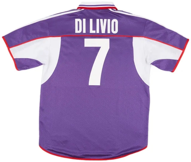 2001-02 Fiorentina Match Issue Home Shirt Di Livio #7