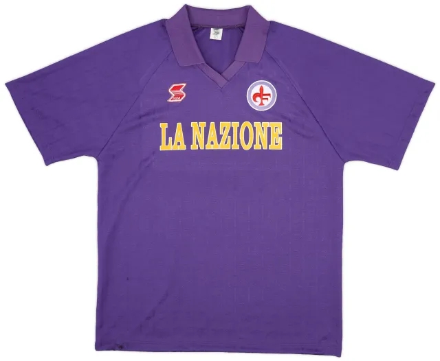 Ennerre 1989-90 Fiorentina Home Shirt - 8/10 - (L)