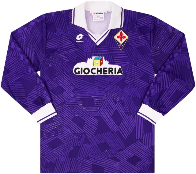 Lotto 1991-92 Fiorentina Home L/S Shirt #16 *New w/Defects* L