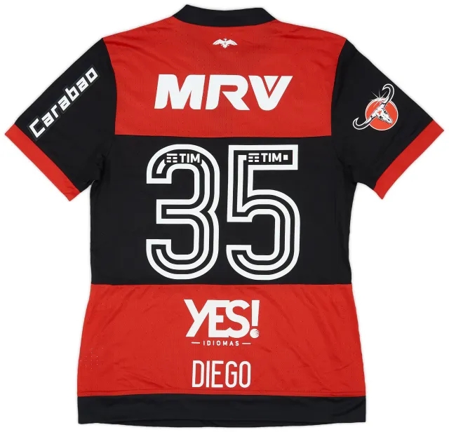 adidas 2017 Flamengo Match Issue Signed Home Shirt Diego #35