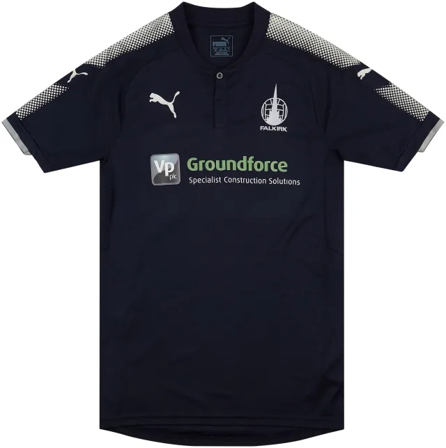 Puma 2017-18 Falkirk Youth Match Issue Home Shirt #7 - 9/10 - (S)