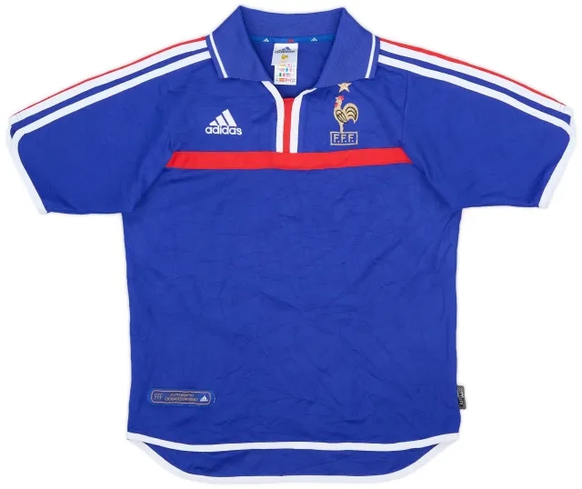 adidas 2000-02 France Home Shirt - 6/10 - (Y)